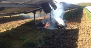 Solar Farm fire in Wiltshire