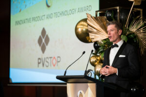 Jim Foran accepting Award for PVStop