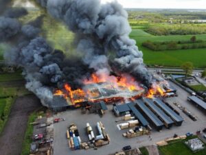 Huge solar panel fire in the netherlands